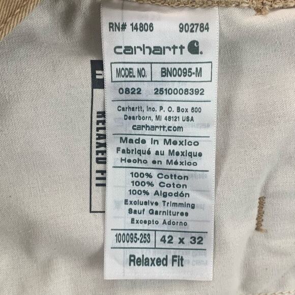 Carhartt Relaxed Fit Twill 5-Pocket Work Dark Khaki Pants Men's   -  Size:   42 - Picture 14 of 16